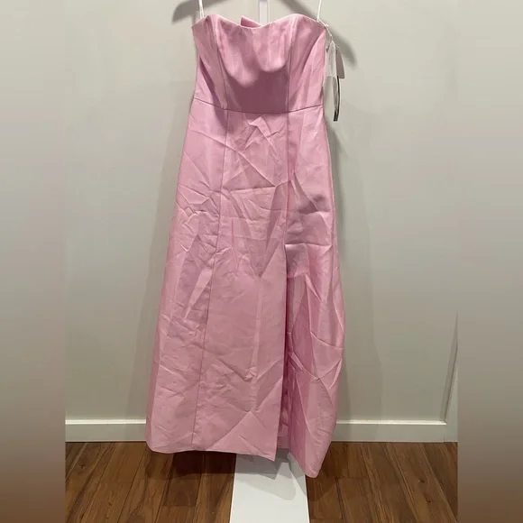 ALFRED SUNG Pink Strapless Maxi Dress - Picture 2 of 11